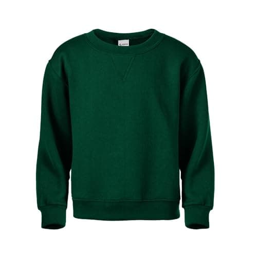 Soffe MJ Boys 8-20 Crew Sweatshirt, Dark Green, X-Large