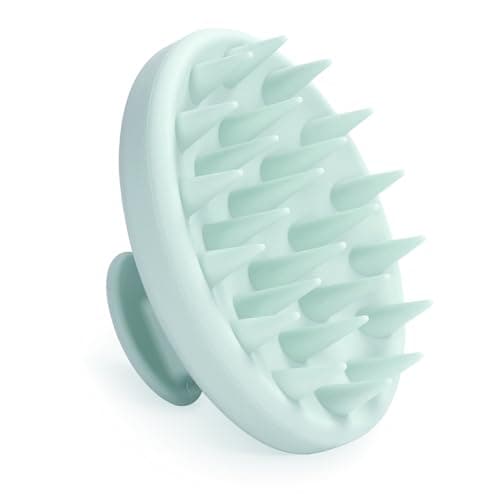 Meartchy Silicone Scalp Massager, Scalp Scrubber for Hair Growth with Soft Bristles, Scalp Exfoliator Brush Dandruff Removal Shampoo Brush for Wet Dry Scalp Care (Mint Green)