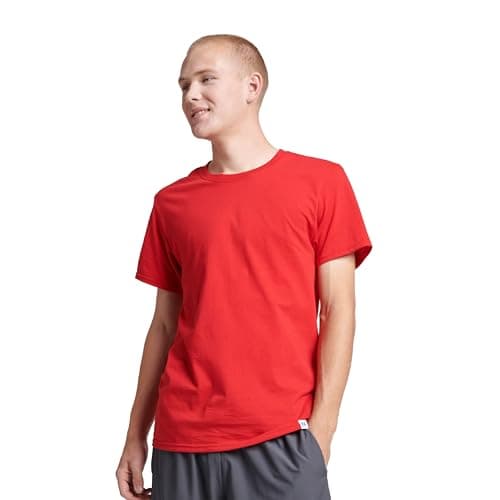 Russell Athletic Mens Cotton Performance Short Sleeve T-Shirt T Shirt, True Red, XX-Large US