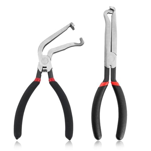 2PCS Electrical Disconnect Pliers for Cars 1 * 60°+1*Straight,Electrical Connector Pliers Disconnects Connectors/Hose/Fuel Injectors,Universal Spark Plug Plier Car Accessories (2PCS)