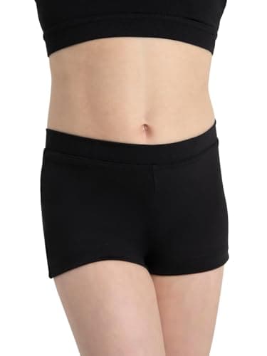Capezio girls Boys Cut Low Rise Short, Black, Medium (8-10)
