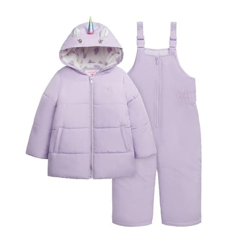 Carter's Girls' Toddler Heavyweight 2-Piece Skisuit Snowsuit, Purple Unicorn, 5/6