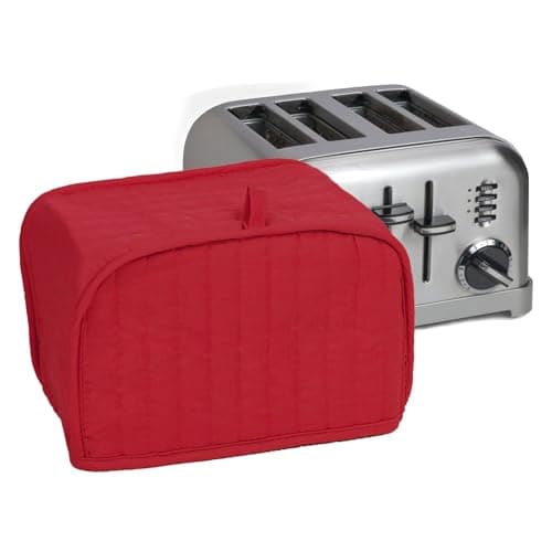 RITZ Premium Universal Four Slice Toaster Cover, 11.25" x 7.25" x 10.5", Polyester and Cotton Quilted, Fingerprint Protector, Super Soft Appliance Cover, Dust Protection (Appliance NOT Included),