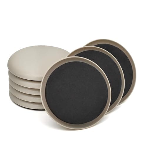 Best Sliders for Furniture #7 from CADONO Furniture Sliders, 8 Pcs 3 1/2'' Furniture Sliders Pads for Hardwood Floors, Chair Legs Floors Protectors, Reusable Round Glides Glider, Heavy Duty Furniture Movers Sliders