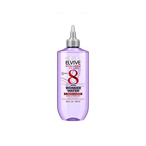 L'Oreal Paris Elvive Hyaluron Plump Flash Hydration Wonder Water Hair Rinse, 8 Second Hydrating Hair Care Treatment for Soft, Shiny Hair, 6.8 Fl Oz