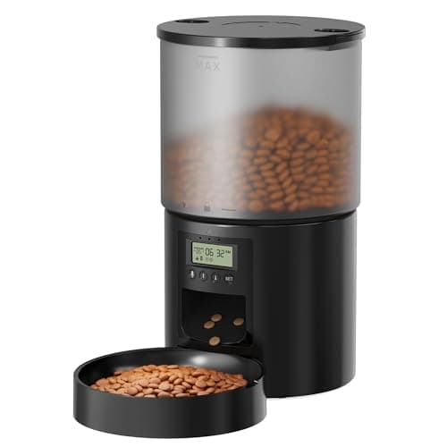 Automatic Cat Feeder Food Dispenser: 4L Auto Dog Feeder with 1-6 Meals Cat Feeder Automatic Customized Feeding Schedule for Cats & Dogs - Cat Automatic Feeders