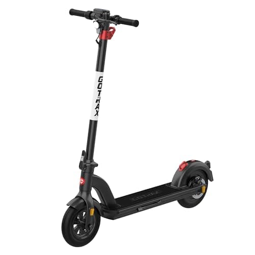 Gotrax G4 Electric Scooter, 10" Pneumatic Tires, Max 25 Mile Range and 20Mph Power by 500W Motor, Double Anti-theft Lock, Bright Headlight and Taillight, 500W Foldable E Scooter for Adult