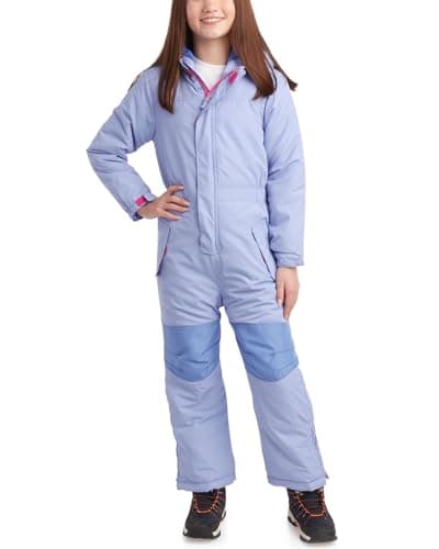 Arctic Hero Kids Snow Suit - Toddler Girls and Boys Snowsuit One Piece Waterproof Insulated Winter Jumpsuit Coveralls (2T-14), Size 4-5, Blue/Lavender