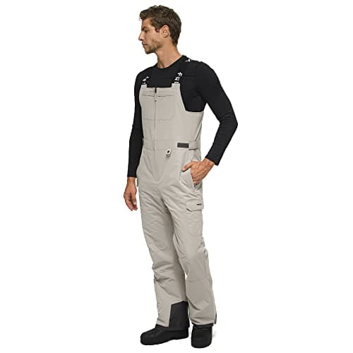 Arctix Men's Avalanche Athletic Fit Insulated Bib Overalls, Stone, Medium/32 Inseam