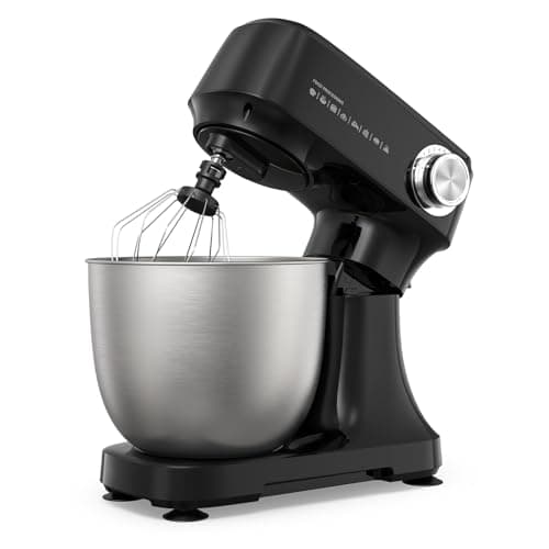 Stand Mixer 4.8 Qt Electric Food Mixer 12 Speeds Portable Lightweight Kitchen Mixer For Daily Use With Egg Whisk, Dough Hook, Flat Beater
