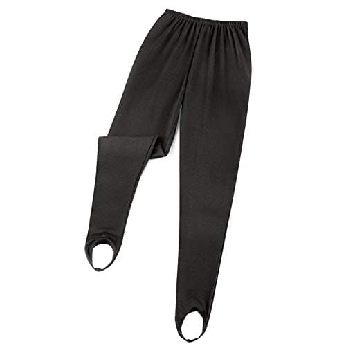 Collections Etc Women's Classic Tapered Leg Stirrup Pants Misses Black Small, Black, Small - Made in The USA