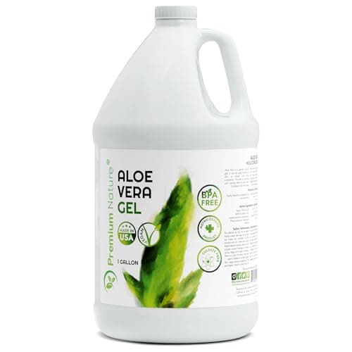 Premium Nature Pure Aloe Vera Gel For Face & Dry Skin, Sunburn Relief, Jelly for Skin Moisturizer from Aloe Vera Plant for Hair Aloe Gel 1 Gallon Bottle Bulk Size