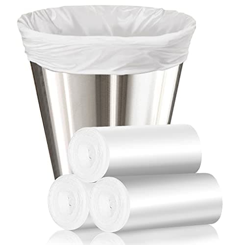 105 Count Small Trash Bags, 4 Gallon Garbage Can Liners - Unscented Wastebasket Trash Bags for Bathroom, Kitchen, Bedroom, Cleaning Supplies (15 Liter)