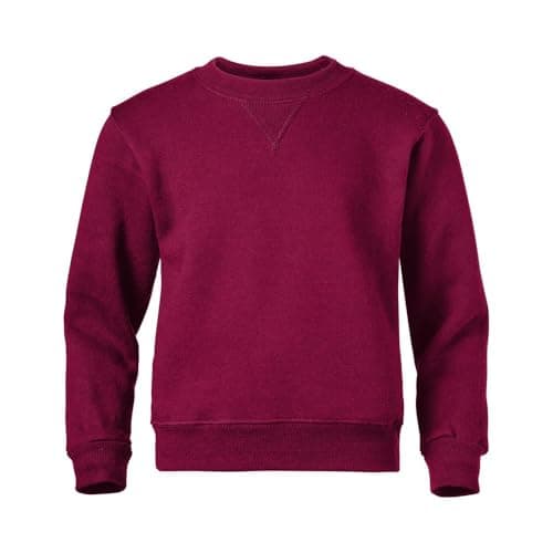 Soffe Boys 2-7 Crew Sweatshirt, Maroon, Large