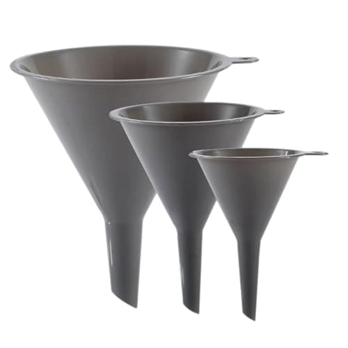 Plastic Kitchen Funnel Set of 3, Round Kitchen Funnels for Filling Bottles, Durable Funnels for Kitchen Use, Multifunctional Funnels for Filling Canning, Cooking, Lab or Car Oil