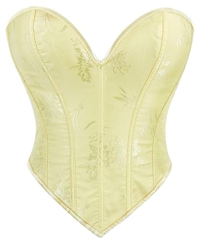 Alivila.Y Fashion Womens Sweetheart Vintage Renaissance Corset Shapewear Top Bustier 22109A-Yellow-XL