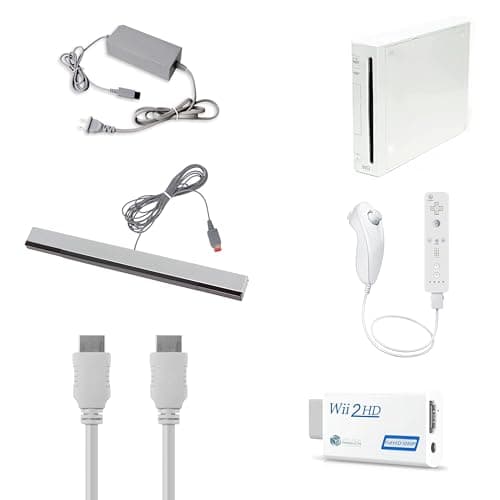 Nintendo Wii Console, White HDMI Bundle (Renewed)