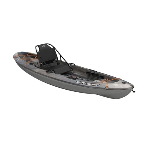 Pelican Sentinel 100XP Angler - Sit-on-Top Fishing Kayak - Lightweight Easy to Transport - 9.6 ft - Granite