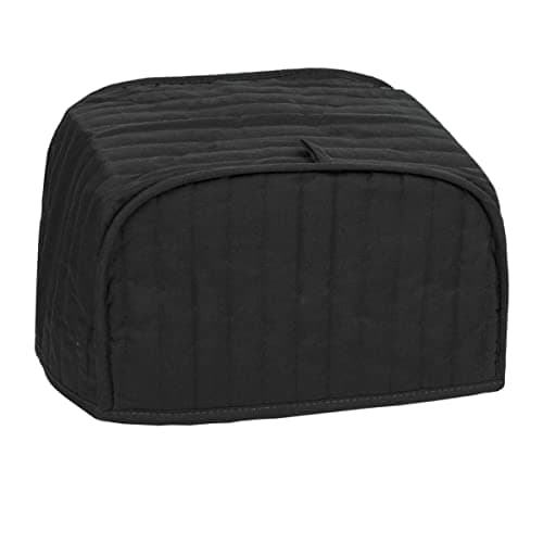 RITZ Premium Universal Two Slice Toaster Cover, 11.25" x 5.75" x 7", Polyester and Cotton Quilted, Fingerprint Protector, Super Soft Appliance & Dust Cover, Appliance NOT Included, Black