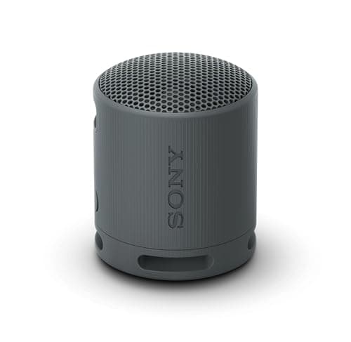 Sony SRS-XB100 Wireless Bluetooth Portable Lightweight Super-Compact Travel Speaker, Durable IP67 Waterproof & Dustproof Shower Speaker, 16 Hour Battery, Versatile Strap, & Hands-free Calling, Black