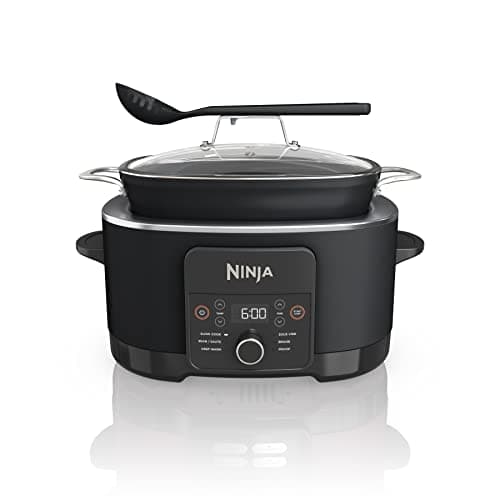 Ninja® 12-in-1 PossibleCooker™ PLUS | 8.5-qt - Sous Vide & Proof Multi-Cooker | Slow Cooker, Dutch Oven & More | Glass Lid & Integrated Spoon | Nonstick | Oven Safe Pot to 500°F | Black | MC1010
