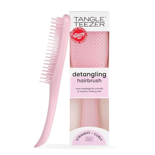 Tangle Teezer Ultimate Detangler Brush for Wet & Dry Hair, Eliminates Knots & Reduces Breakage for All Hair Types, Millennial Pink