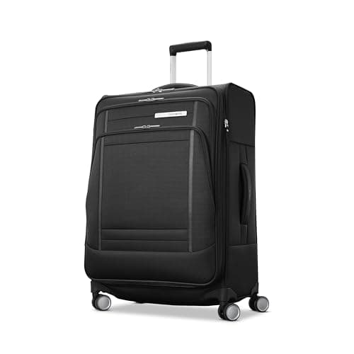 Samsonite UpLIFT Lightweight Large Checked Softside Luggage with Spinner Wheels - Expandable - Airline-Approved, Polyester Soft Suitcase for Ultra Light Travel - Black
