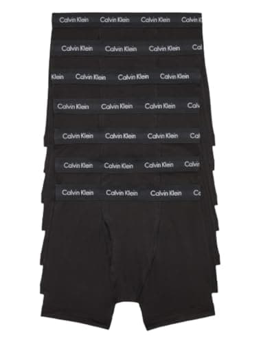 Calvin Klein Men's Cotton Stretch Megapack Boxer Briefs, Black (7 Pack), XL