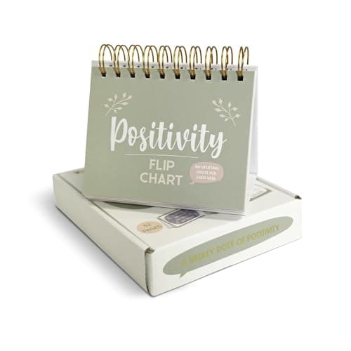 Inspirational Gifts for Women, Motivational Desk Calendar, Desktop Flip Calendar with Daily Positive Affirmations & Happy Quotes, Office Desk Decor & Accessories for Women, Green