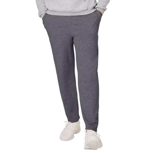 Hanes mens Hanes Comfortsoft Ecosmart Men's Fleece Sweatpants, Charcoal Heather, X-Large US