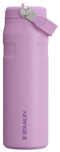STANLEY IceFlow Flip Straw 2.0 Water Bottle 24 OZ | Built-In Straw with Larger Opening | Lightweight & Leak-Resistant | Insulated Stainless Steel | BPA-Free | Lilac