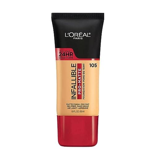 L'Oreal Paris Cosmetics Makeup Infallible Pro-Matte Liquid Longwear Foundation, Natural Beige, 1 fl oz.