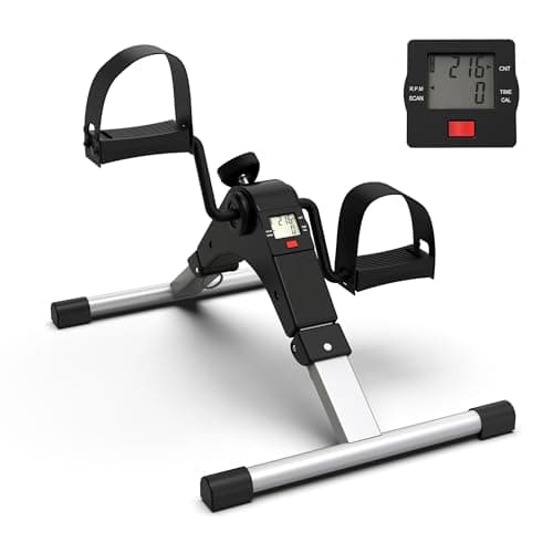 4-in-1 Mini Exercise Bike, Foldable,for Home Gym, with LCD Display for Arm and Leg Exercises