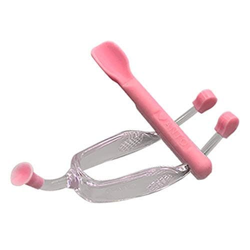 AITIME Soft Contact Lens Insertion and Removal Tool Set - Contact Lens Handler Device Includes Tweezers and Soft Silicone Scoop, Contact Lenses Removers for Travel Home Use (Pink)