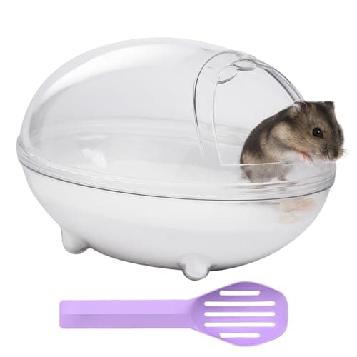 IBWell Transparent Hamster Sand Bath Container, Cage Accessory Box Keeps Sand Contained