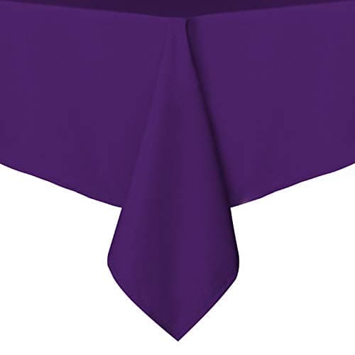 sancua Rectangle Tablecloth - 60 x 84 Inch - Stain and Wrinkle Resistant Washable Polyester Table Cloth, Decorative Fabric Table Cover for Dining Tables, Buffet Parties and Camping, Purple