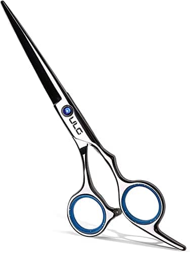 Hair Cutting Scissors, ULG Professional Hair Scissors 6.5 inch Right-Hand Razor Edge Barber Scissors Salon Hair Cutting Shears Made of Japanese Stainless Steel, Hand Sharpened Blue