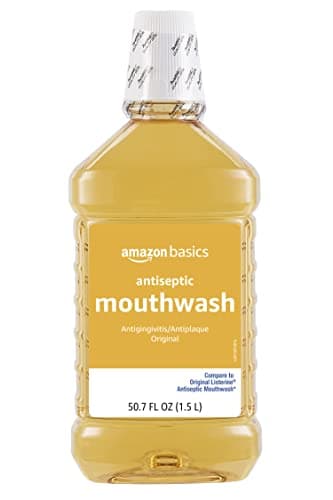 Amazon Basics Antiseptic Mouthwash, Original Flavor, 1.5 Liter, 50.7 ounce (Pack of 1) (Previously Solimo)