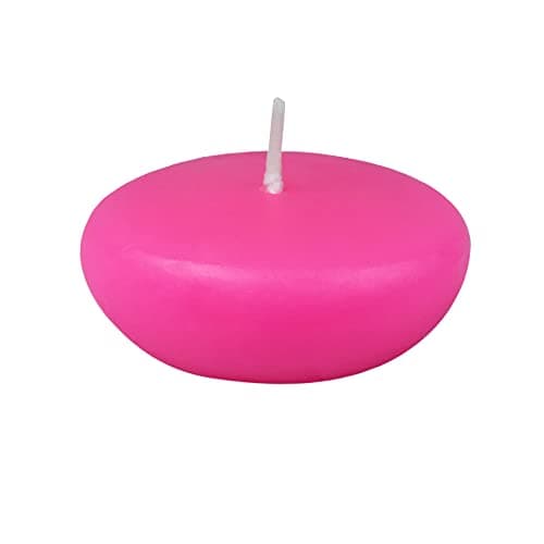 Zest Candle 24-Piece Floating Candles, 2.25-Inch, Hot Pink