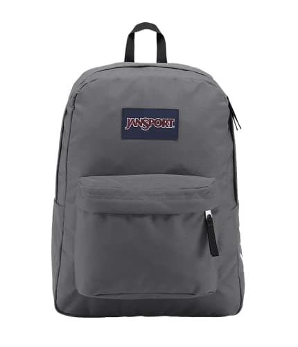 JanSport SuperBreak One Backpacks - Durable, Lightweight Bag with 1 Main Compartment, Front Utility Pocket with Built-in Organizer - Premium Backpack, Graphite Grey