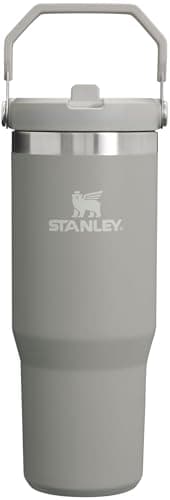 STANLEY IceFlow Stainless Steel Tumbler - Vacuum Insulated Water Bottle for Home, Office or Car Reusable Cup with Straw Leak Resistant Flip Cold for 12 Hours or Iced for 2 Days, Ash, 30 OZ / 0.89 L