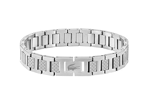 Lacoste Metropole Men’s Link Bracelet – Polished Stainless Steel – Modern and Stylish Men’s Fashion Accessory