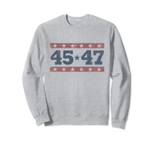 Distressed Vintage Donald Trump 2024 - 45 & 47 President Sweatshirt