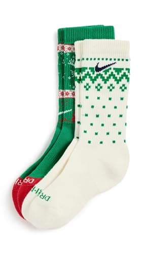 Nike Women's Everyday Plus Cushioned Training Crew Socks 2 Pack, Multi, M