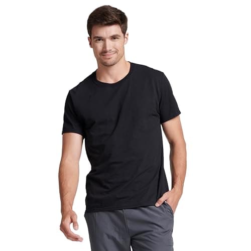 Russell Athletic Men's Essenital Men's Short Sleeve Tee Shirt, Black, XL