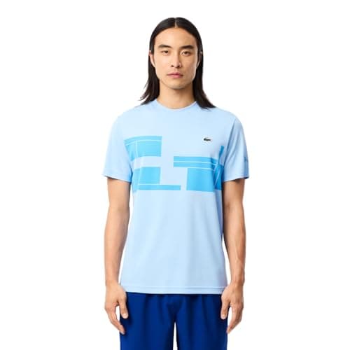 Lacoste Men's Tennis x Novak Djokovic T-Shirt, Classic Blue/Argentine Blue, X-Large