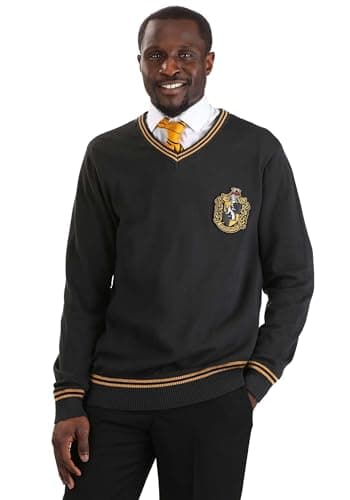 Adult Hufflepuff Sweater Uniform for Men & Women - Harry Potter House Themed Sweaters for Hogwarts Cosplay