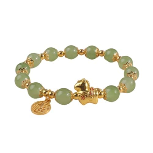 2026 New Year of Horse Beaded Charm Bracelets Colorful Crystal Horse Pendant Bracelet Chinese Zodiac Feng Shui Protection Lucky Amulet Stretch Bangles New Year Gift for Women Unisex Jewelry-StyleB