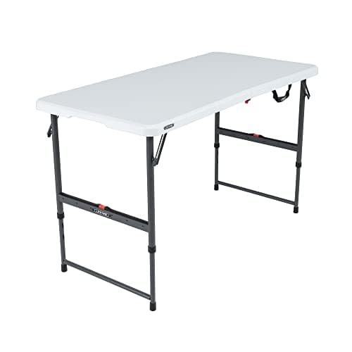 Lifetime Height Adjustable Folding Table, 4 Foot