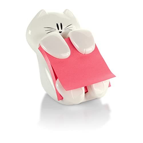 Post-it Pop-up Note Dispenser, Cat design, 3x3 in, 1 Dispenser/Pack (CAT-330,White)